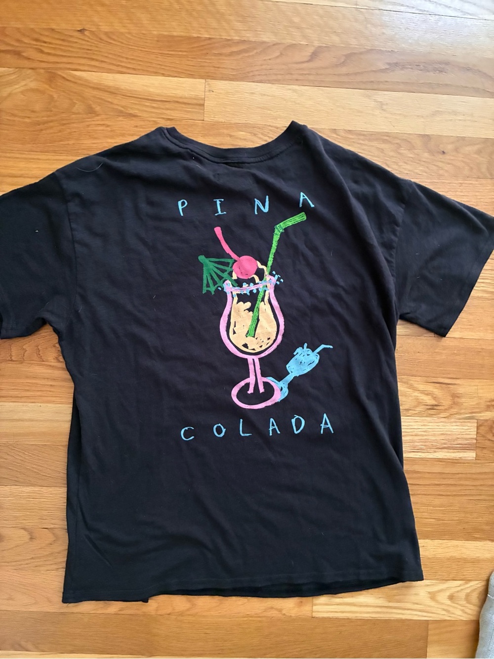 Celandine Pina Colada Graphic Short Sleeve Tee - Black